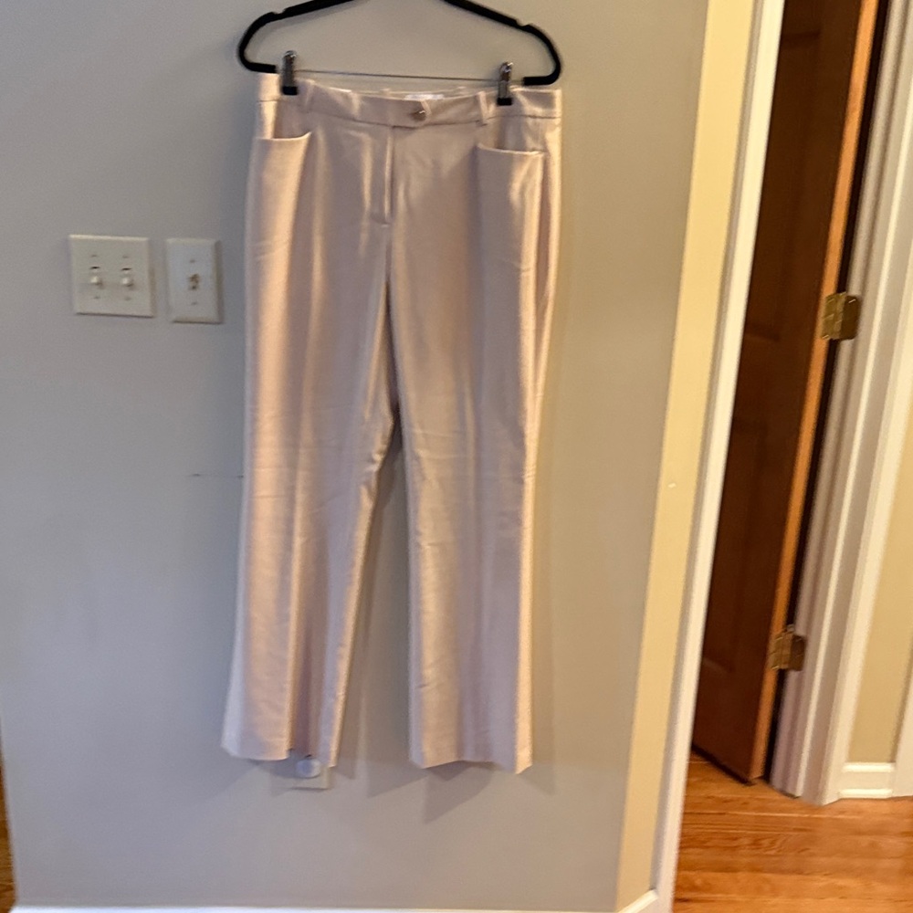 Calvin Klein Cream Straight Leg Women's Pants